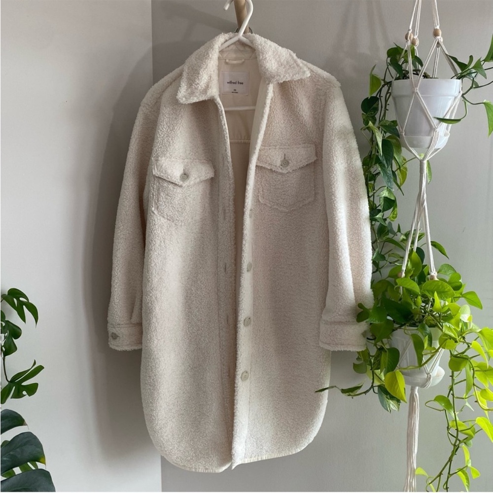 wilfred ganna sherpa shirt jacket (long) 2XS